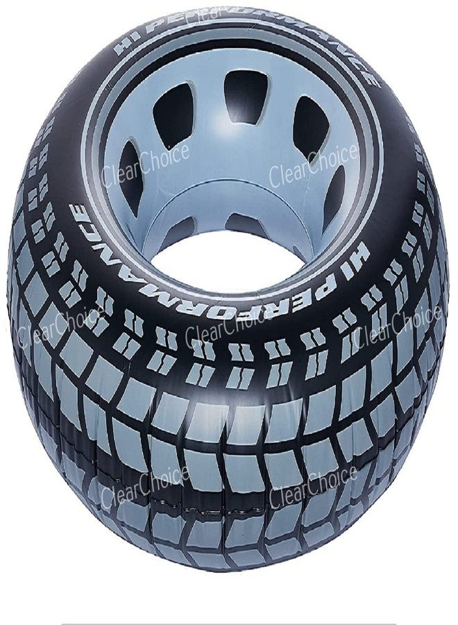 ClearChoice:- Adults Giant Tire Inflatable Floating Swimming Tube Tyre Adult Swimming Ring(Black Color)(9 + Years)(Size - 36''inch)(1 PIS) - Image 3